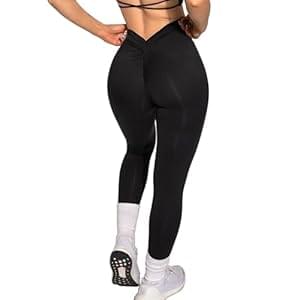 Danysu V Back Scrunch Butt Leggings for Women Soft High Waisted Booty Tights Workout Gym Yoga Pants
