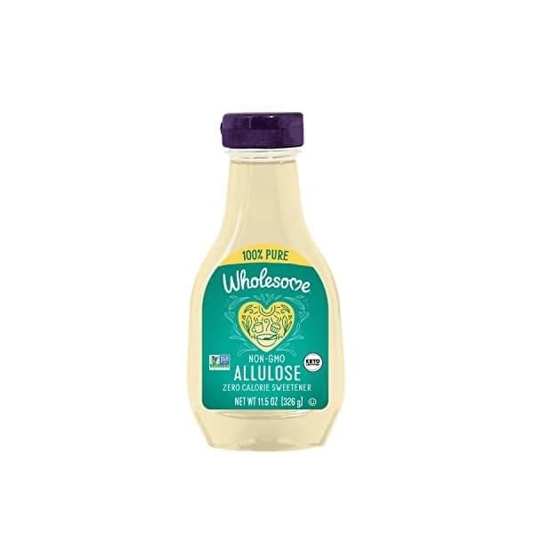 Wholesome Sweeteners 11.5-Ounce Allulose, Zero Calorie Sweetener, Keto Friendly, Non GMO, Non-Erythritol, Gluten Free & Vegan Liquid Sweetener, 1 Pack