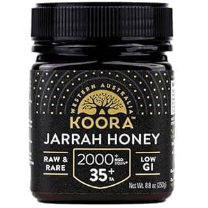 KOORA Jarrah Honey TA 35+ (MGO 2000+ Manuka Honey Rating Equiv.) Low GI, Medical Grade for Daily Health & Immune Support, Raw from the Ancient Forests of Western Australia 8.8 oz